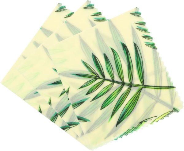3pcs Organic Beeswax Food Wraps Reusable Design for Sandwiches Snacks Food Storage and Sustainable Packing