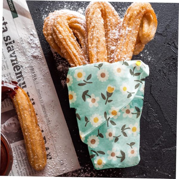 3pcs Reusable Beeswax Food Wraps for Bowl Sandwich Cheese Fruits and Vegetables Alternative - Image 2