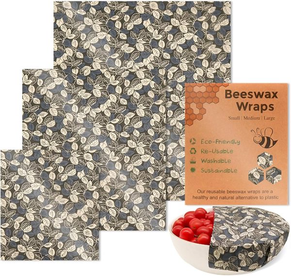 Sustainable Food Preservation With 3 Natural Beeswaxs Cloth Wraps Washable And Reusable Portable Kitchen Supplies