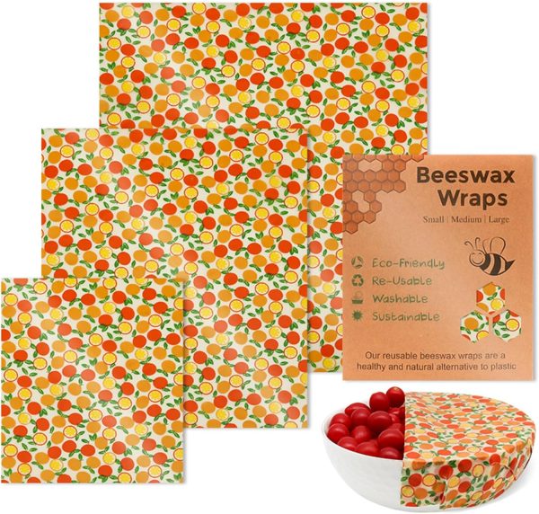 Sustainable Food Preservation With 3 Natural Beeswaxs Cloth Wraps Washable And Reusable Portable Kitchen Supplies